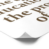 Auswirkungen auf die Qualität der Bildung - Zitat  Poster (Ecke)