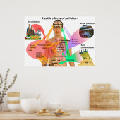 Auswirkungen der Verschmutzung auf die Gesundheit Poster (Küche)