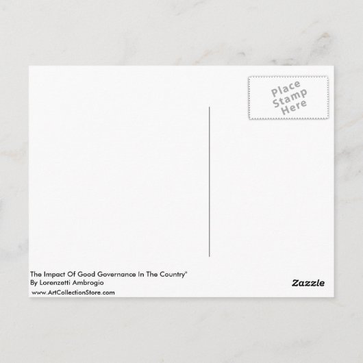 Auswirkungen einer verantwortungsvollen Staatsführ Postkarte (Rückseite)