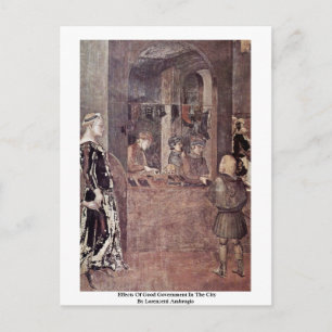 Auswirkungen guter Regierungsführung in der Stadt Postkarte