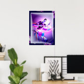 Auswirkungen - Lila Drummer Poster (Heimbüro)