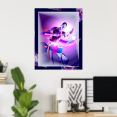 Auswirkungen - Lila Drummer Poster (Heimbüro)