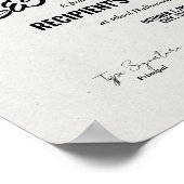 Auszeichnung "Bestes Halloween-Kostümzeugnis" Poster (Ecke)