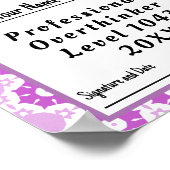 Auszeichnung der beruflichen Befragten Poster (Ecke)