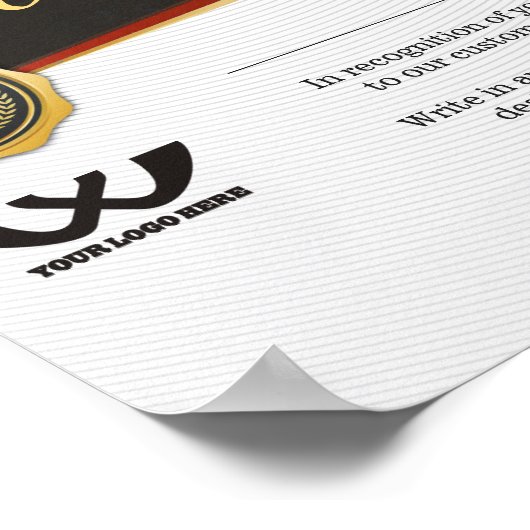 Auszeichnung der Mitarbeiter Poster (Ecke)