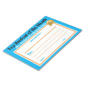 Auszeichnung der monatlichen Lehrerbescheinigung Notizblock (angewinkelt)