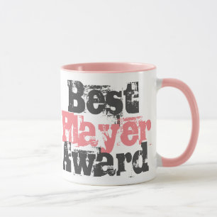 Auszeichnung für den besten Spieler in Rosa und Gr Tasse