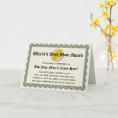 Auszeichnung für die beste Mama der Welt Karte (Gelbe Blume)