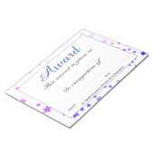 Auszeichnung für Schulleistungen Notizblock (angewinkelt)