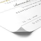 Auszeichnung für Schwarz-weißes Gold Poster (Ecke)