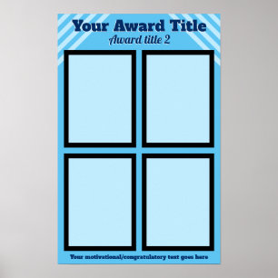 Auszeichnung für Studierende mit 4-Foto-individuel Poster