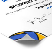 Auszeichnung für Volleyball-Exzellenz Poster (Ecke)