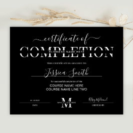 Auszeichnung "Minimalistisches Schwarzes Zertifika