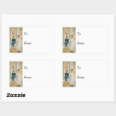 Auszeit in der Ecke Rechteckiger Aufkleber (Blatt)