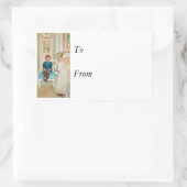 Auszeit in der Ecke Rechteckiger Aufkleber (Tasche)