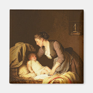 Ausziehen des Babys, 1880 Magnet