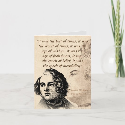 Auszug aus einer Geschichte von zwei Städten Karte (Vorderseite)