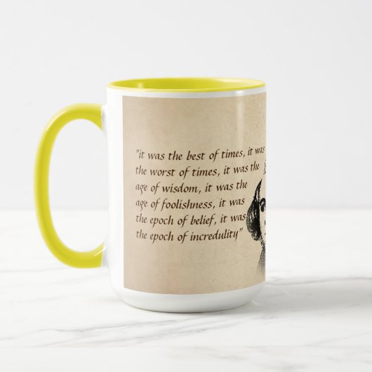 Auszug aus einer Geschichte von zwei Städten Tasse (Links)