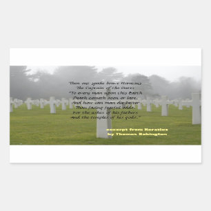 Auszug aus Horatius Rechteckiger Aufkleber