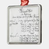 Auszug von der Gehaltszahlung J.S. Bachs Silbernes Ornament (Links)
