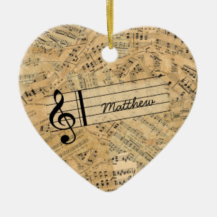 Auszüge aus der Vintagen Musik-ID389 Keramik Ornament