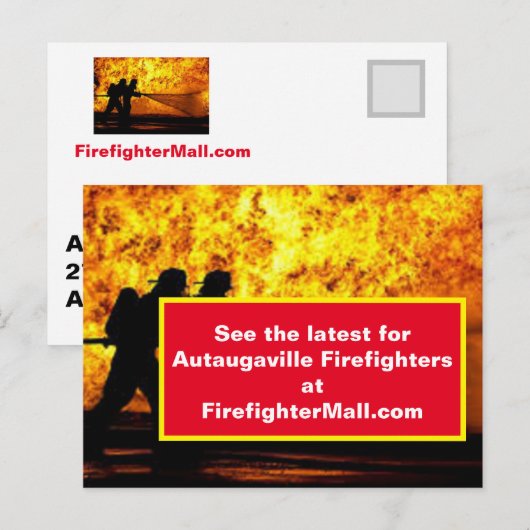 Autaugaville VFD Postkarte (Vorne/Hinten)