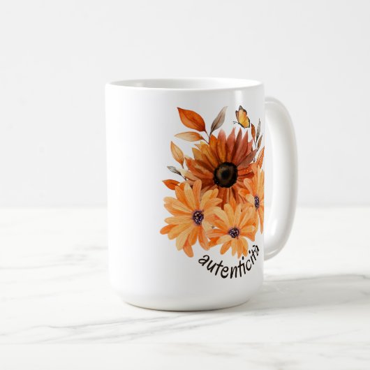 Autenticità tazza ("Authentizität" auf Italienisch Kaffeetasse (VorderseiteRechts)