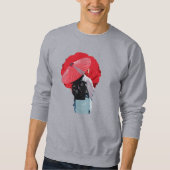 Autêntico Vermelho Constrastante Japonesa Clássica Sweatshirt (Vorderseite)