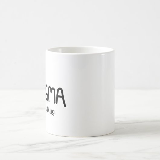 Authentic Black Ink Hand Lettered Wording Enigma Kaffeetasse (Mittel)