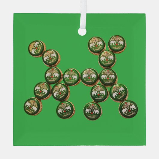 🐶 Authentic Chang Beer Cap Dog Ornament Aus Glas (Rückseite)