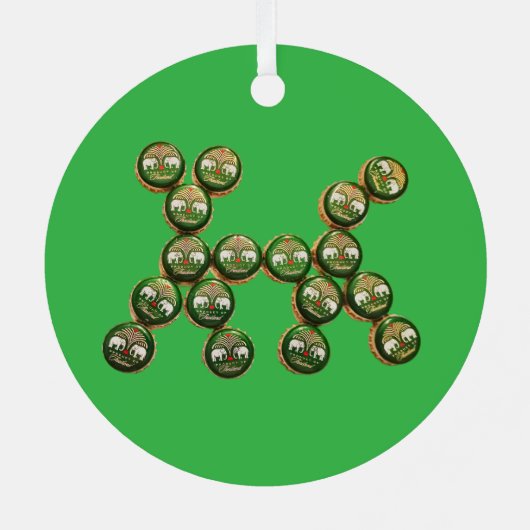 🐶 Authentic Chang Beer Cap Dog Ornament Aus Metall (Rückseite)