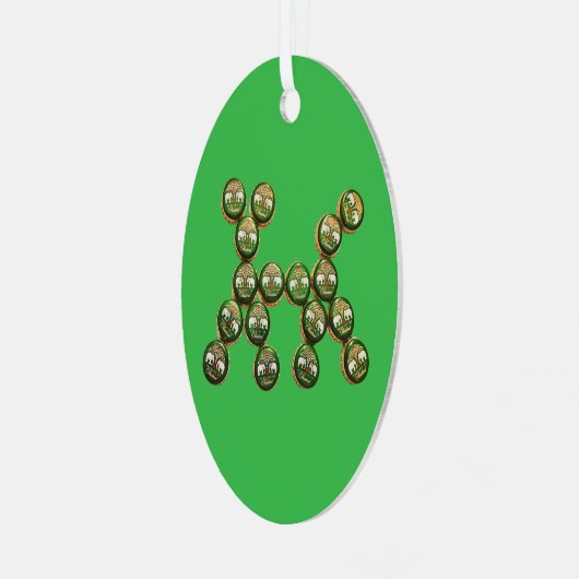 🐶 Authentic Chang Beer Cap Dog Ornament Aus Metall (Vorderseite links)