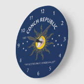 Authentic Conch Republic AVOID FAKES Große Wanduhr (Winkel)