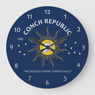 Authentic Conch Republic AVOID FAKES Große Wanduhr