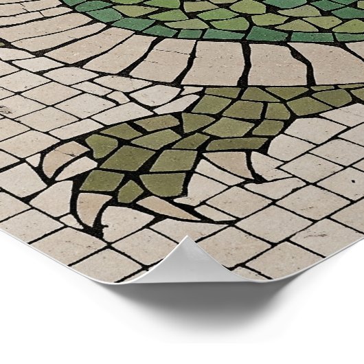 Authentic Dragon Mosaic Poster (Ecke)