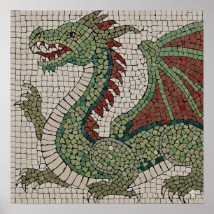 Authentic Dragon Mosaic Poster
