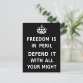 Authentic Freedom Is in Peril Best Price Custom Postkarte (Stehend Vorderseite)