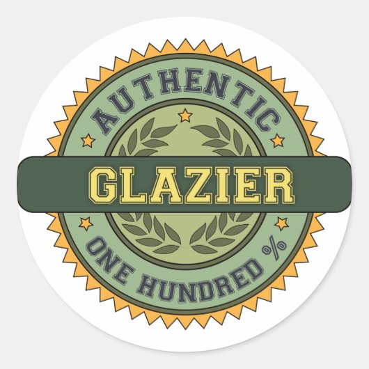 Authentic Glazier Runder Aufkleber (Vorderseite)