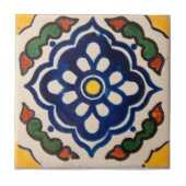 Authentic Handmade Moroccan Green Blue Fliese (Vorderseite)