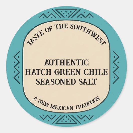Authentic Hatch Green Chile Spice Custom Runder Aufkleber (Vorderseite)