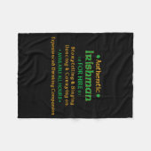 Authentic Irishman For Hire Funny T Shirt  Fleecedecke (Vorderseite (Horizontal))