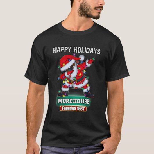 Authentic Morehouse HBCU Holiday Unisex Black Sma T-Shirt (Vorderseite)