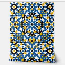 Authentic Moroccan Zellij Arabesque Geometric  Tapete