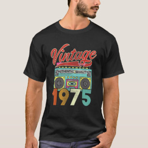 Authentic Quality Radio Vintage 1975 47th Birthday T-Shirt
