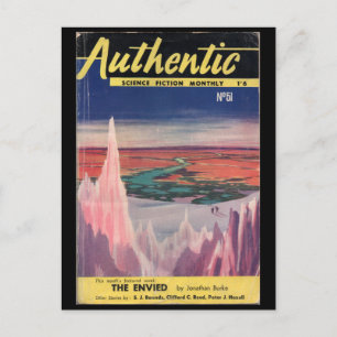 Authentic Science Fiction Monthly _November 1954_P Postkarte