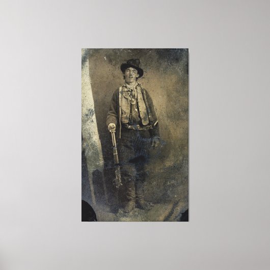 Authentifiziertes Portrait von Billy the Kid (1880 Leinwanddruck (Vorderseite)