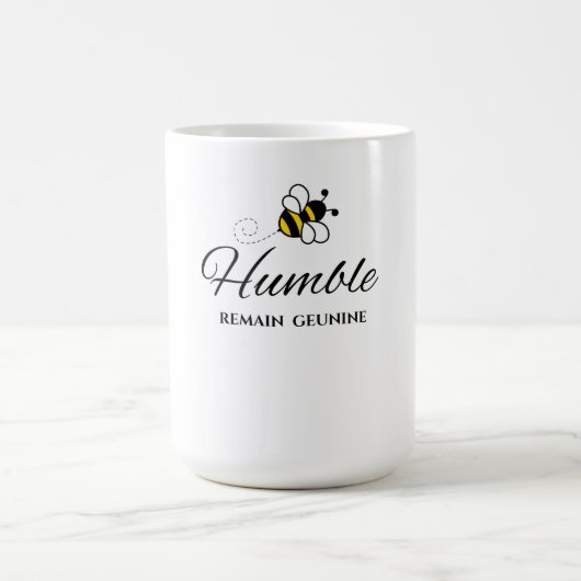 AUTHENTISCH DU, WEISS 425 ML. BEE HUMBLE KAFFEETASSE (Mittel)