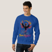 Authentisch Farbige Phoenix-Grafik Sweatshirt (Vorne ganz)