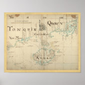 Authentische 1690 Pirate Map Poster (Vorne)