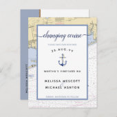 Authentische Abbildung Ändern des Datums Ankündigungspostkarte (Vorne/Hinten)